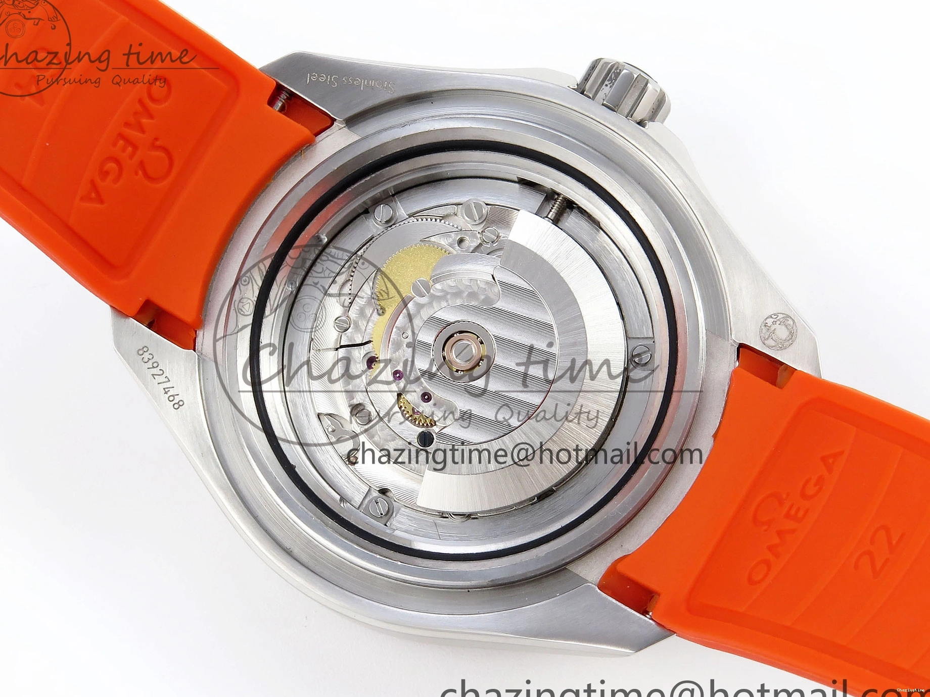 0313 Premium SEAMASTER PLANET OCEAN 6000M ULTRA DEEP 45.5MM SS TF 1:1 BEST EDITION GRAY DIAL ORANGE BEZEL ON RUBBER STRAP A 7761